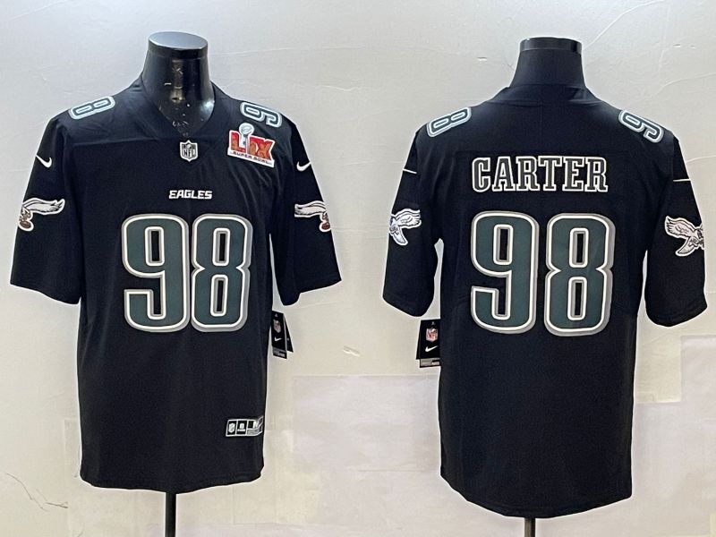 Men Philadelphia Eagles #98 Carter Black Fashion 2025 Nike Limited NFL Jersey style 3->philadelphia eagles->NFL Jersey